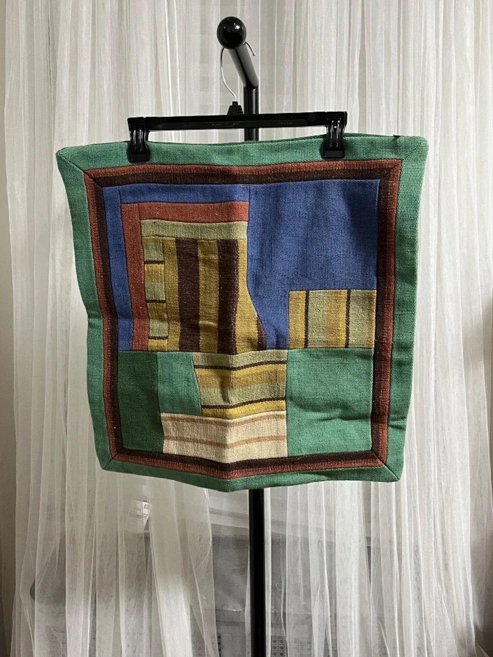 West Elm. Emma CVhamberlain Pieced Solid Stripe Pillow Cover.  Sz. 20